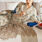 Maria.B 3 Piece Unstitched Embroidered Jacquard Lawn Suit (D-8)