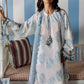 Maria.B M.PRINTS Embroidered Lawn 3 Piece Unstitched Suit – White & Blue (9A)