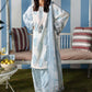 Maria.B M.PRINTS Embroidered Lawn 3 Piece Unstitched Suit – White & Blue (9A)