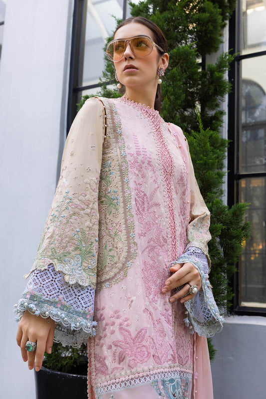 Maria.B 3 Piece Unstitched Embroidered Jacquard Lawn Suit (D-9)