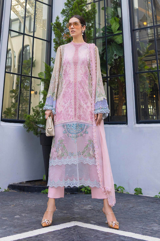 Maria.B 3 Piece Unstitched Embroidered Jacquard Lawn Suit (D-9)