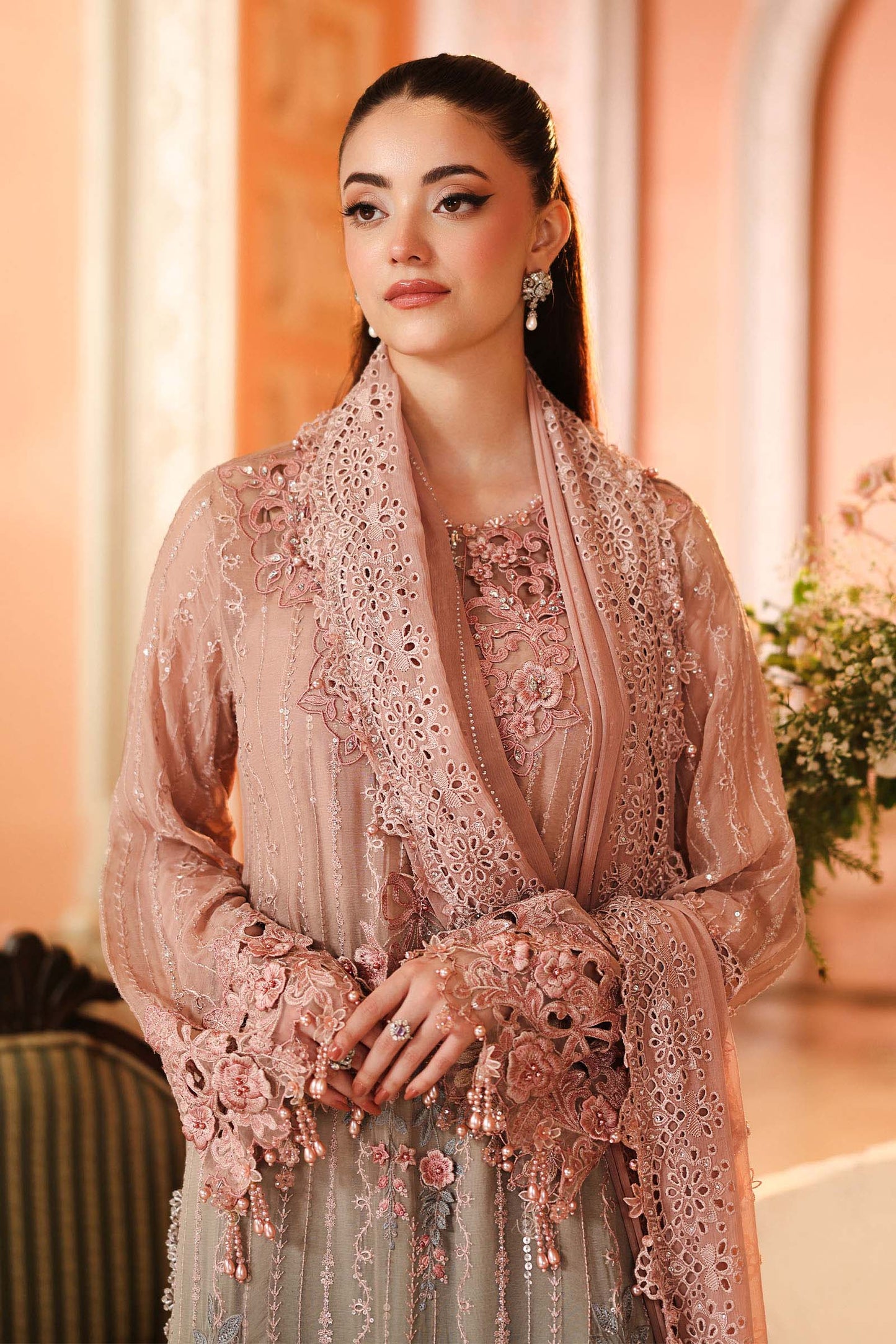 Maria.B 3-Piece Embroidered Chiffon Unstitched Suit (MPC-07-07)