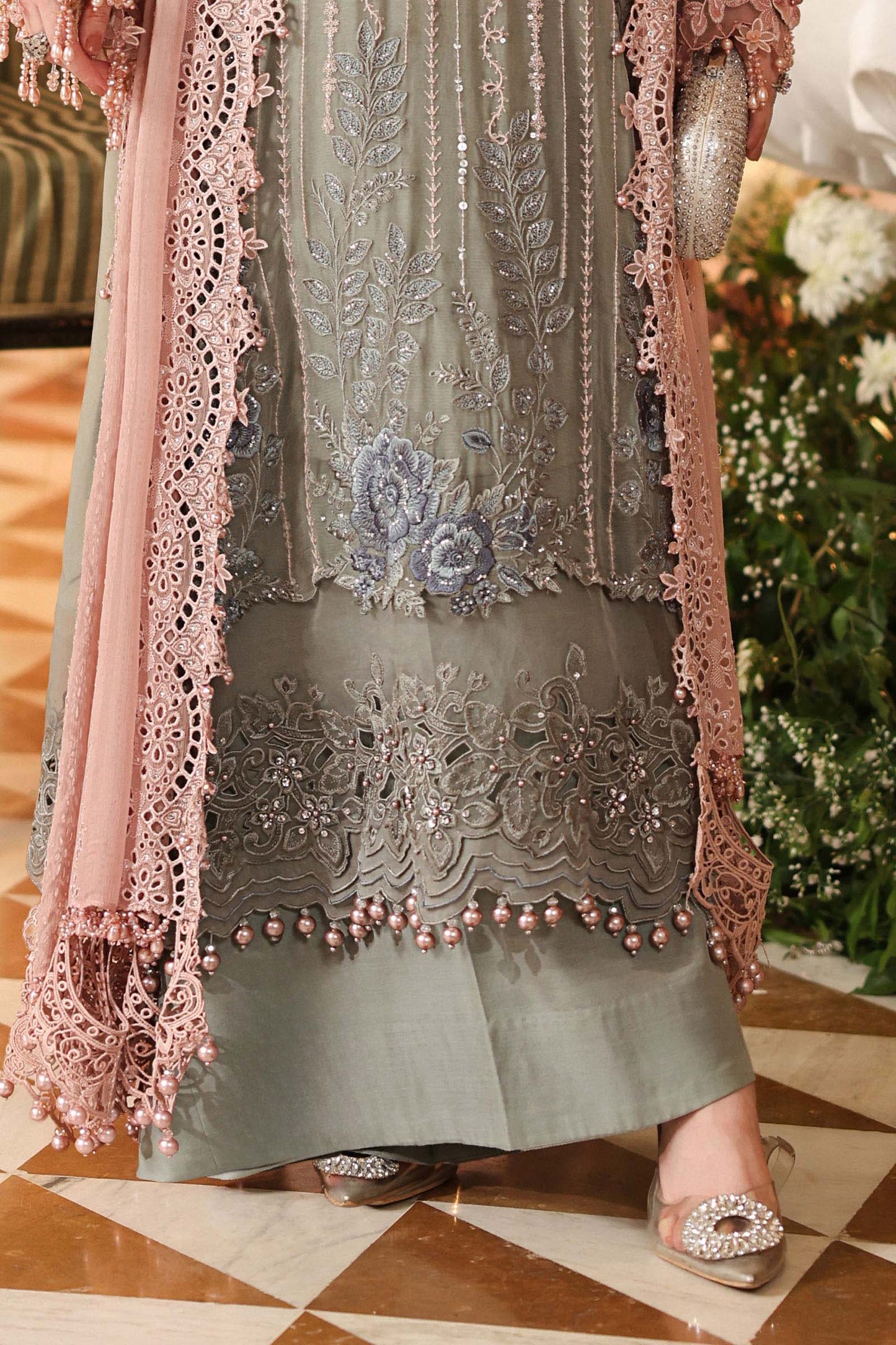 Maria.B 3-Piece Embroidered Chiffon Unstitched Suit (MPC-07-07)