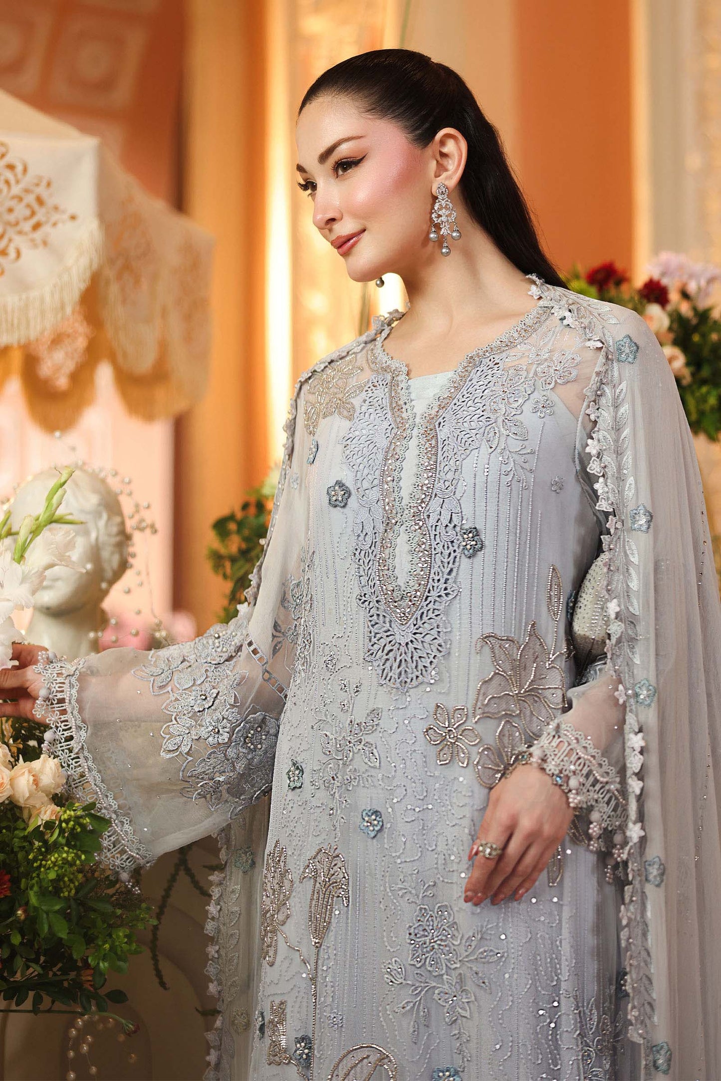 Maria.B 3-Piece Embroidered Chiffon Unstitched Suit (MPC-07-03)