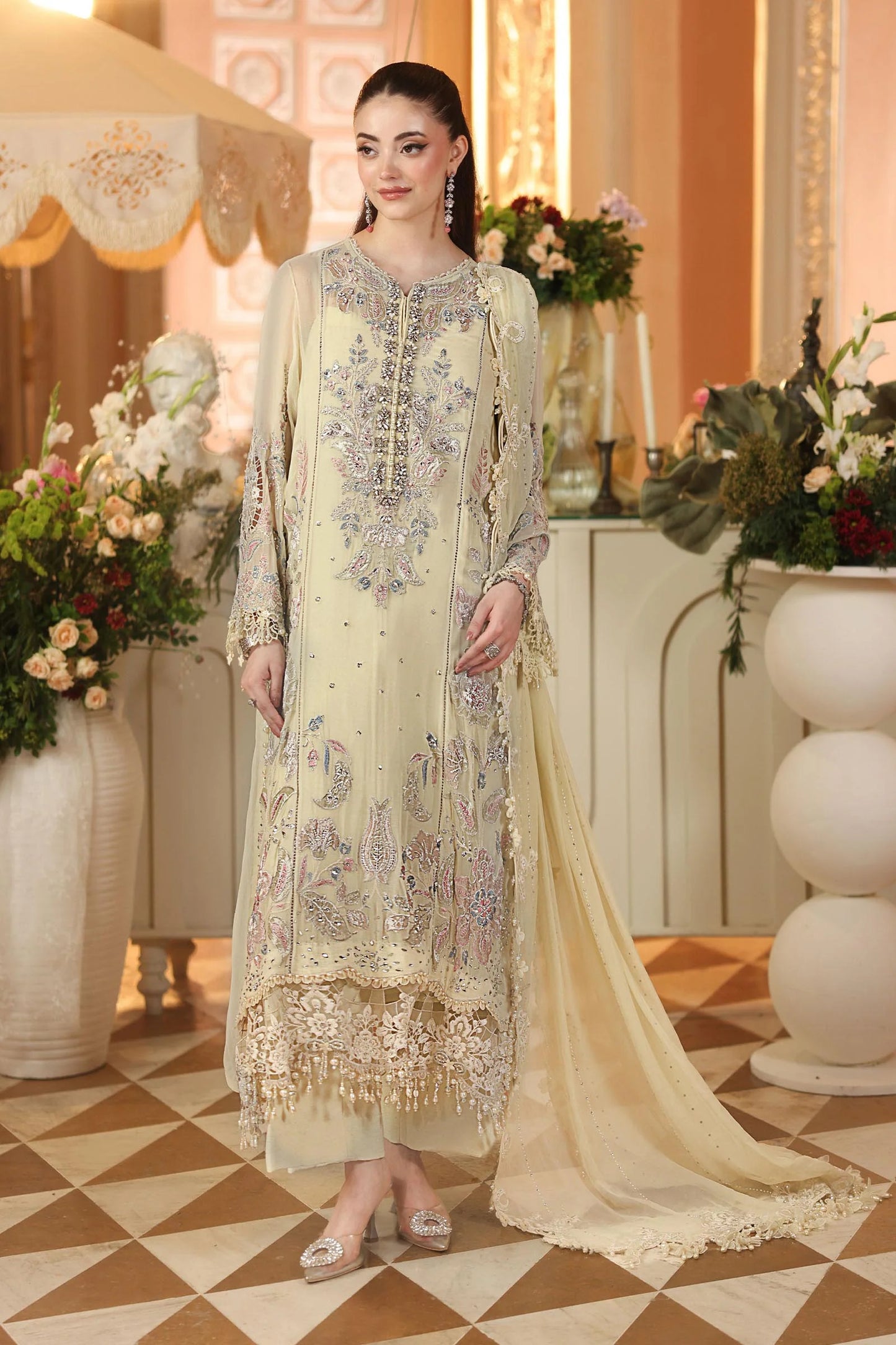 Maria.B 3-Piece Embroidered Chiffon Unstitched Suit (MPC-07-02)