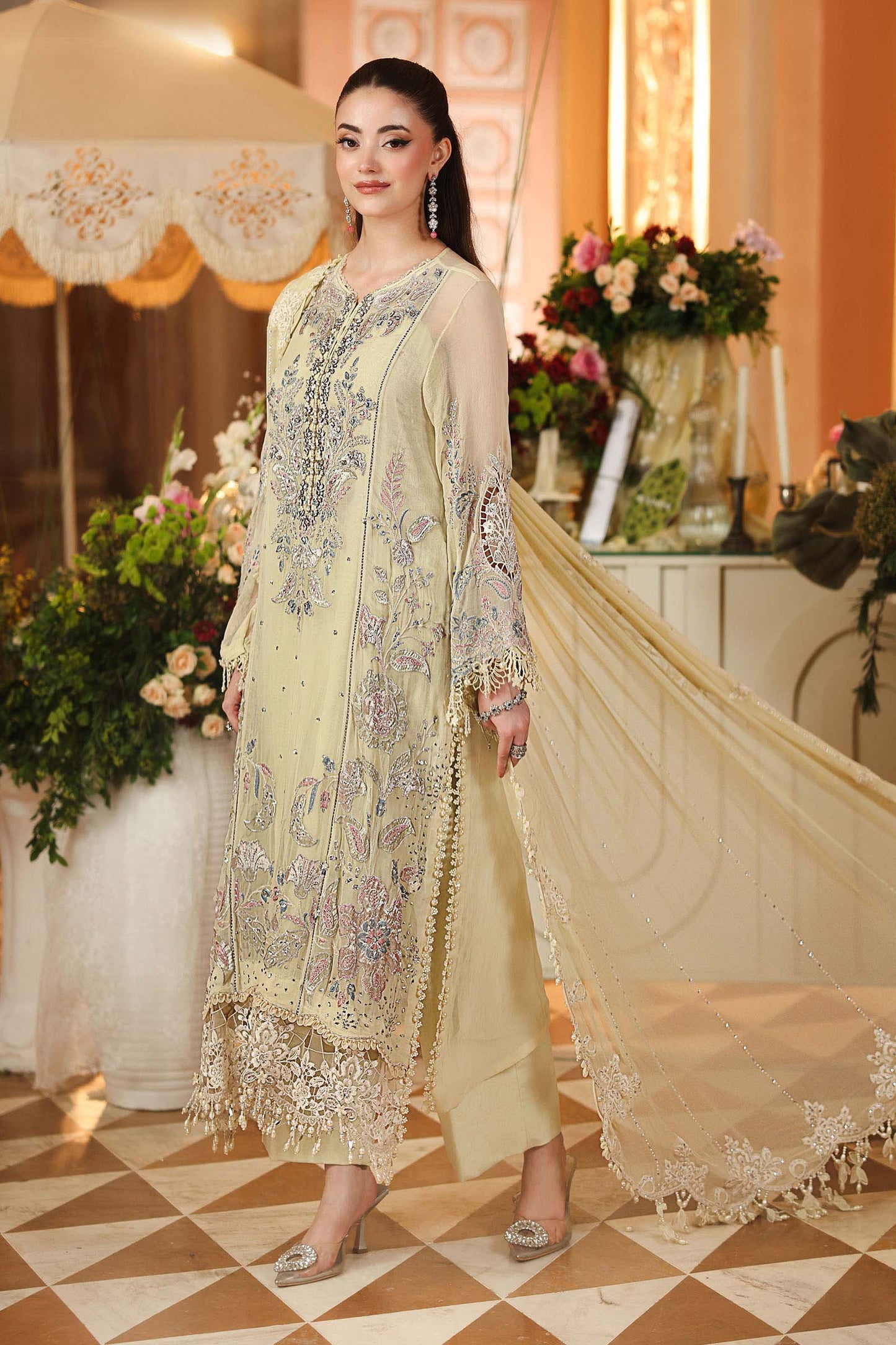 Maria.B 3-Piece Embroidered Chiffon Unstitched Suit (MPC-07-02)