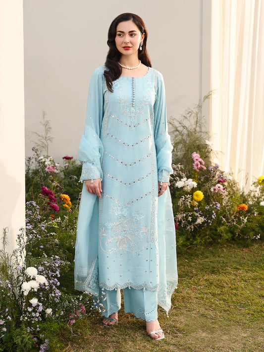 Janaan Premium Chikankari Jacquard 3-Piece Stitched suite (Daisy)