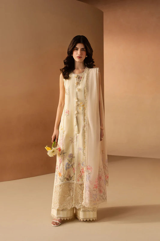 Afrozeh Haze A-Prints Printed Lawn Unstitched 3 Piece Suit (Hazelen Yellow)