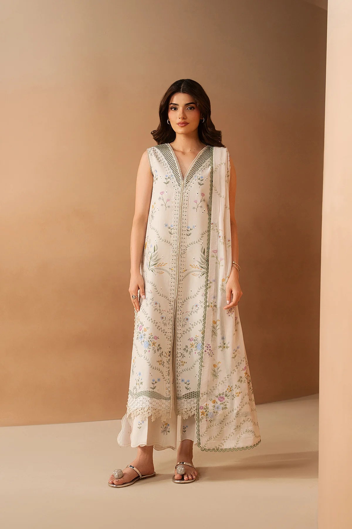 Afrozeh Haze A-Prints Printed Lawn Stitched 3 Piece Suit (Luem Ivory)