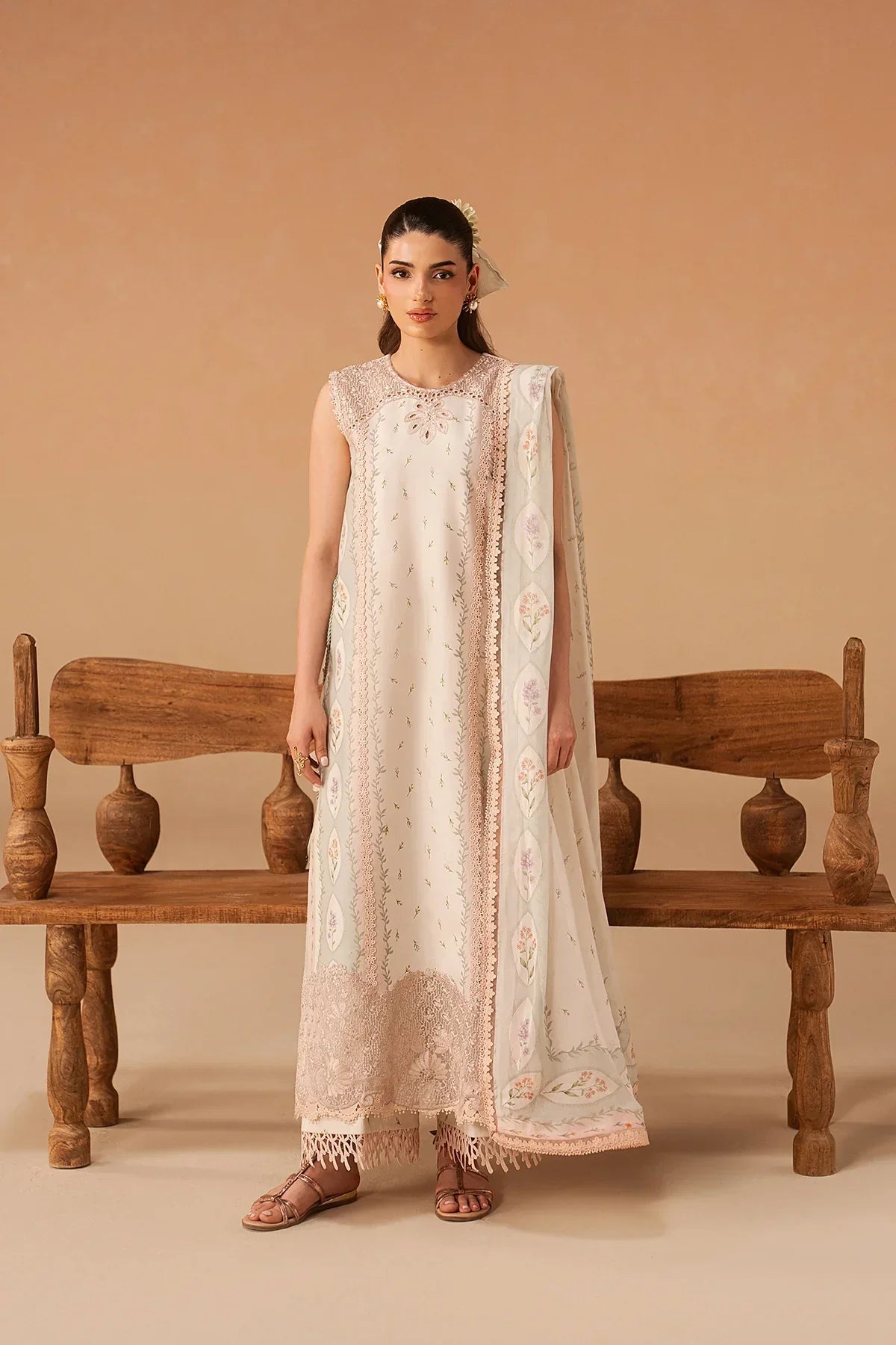 Afrozeh Haze A-Prints Printed Lawn Stitched 3 Piece Suit (Sunnival Ivory)