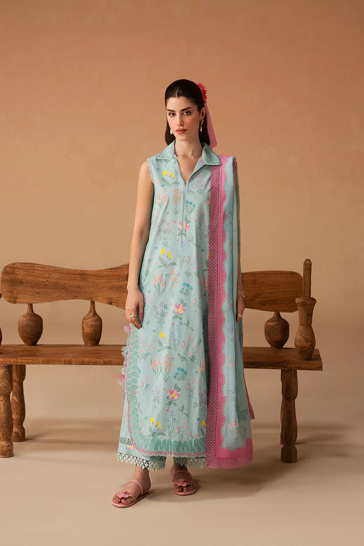 Afrozeh Haze A-Prints Printed Lawn Unstitched 3 Piece Suit (Sunlaced Plum)