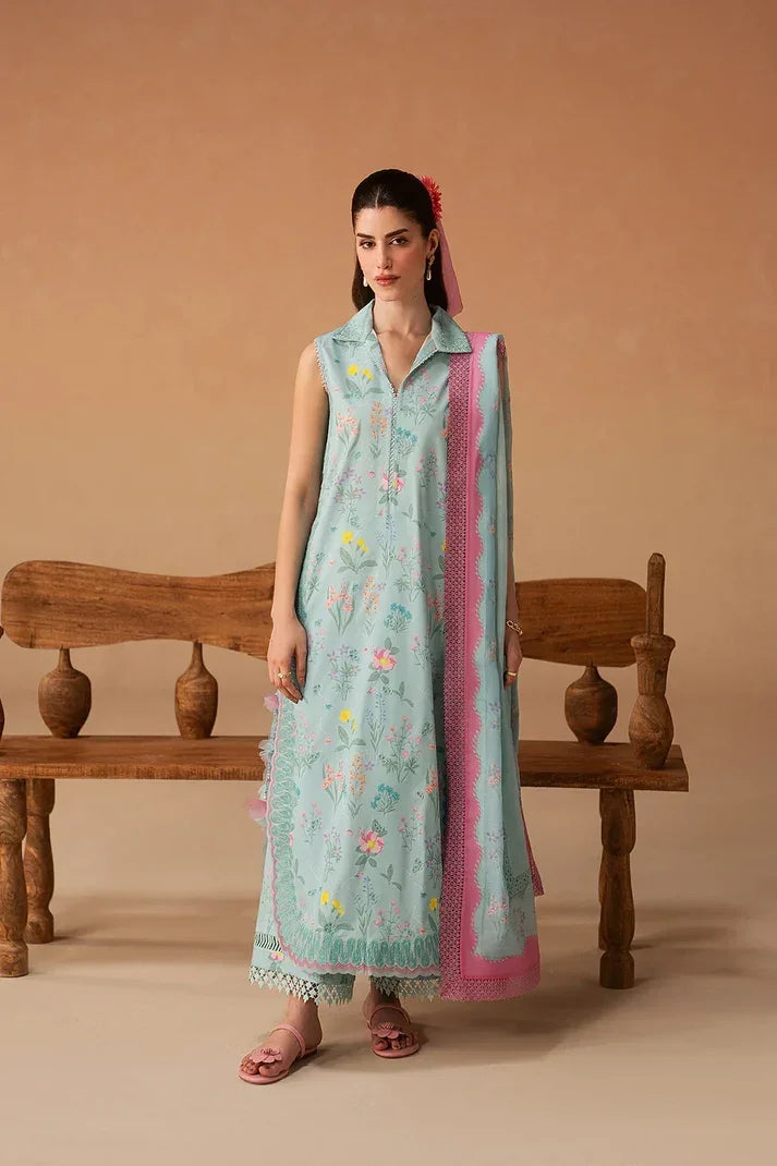 Afrozeh Haze A-Prints Printed Lawn Unstitched 3 Piece Suit (Sunlaced Plum)