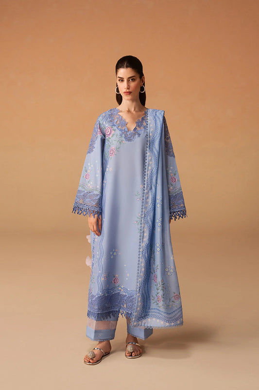 Afrozeh Haze A-Prints Printed Lawn Stitched 3 Piece Suit (Opaline)