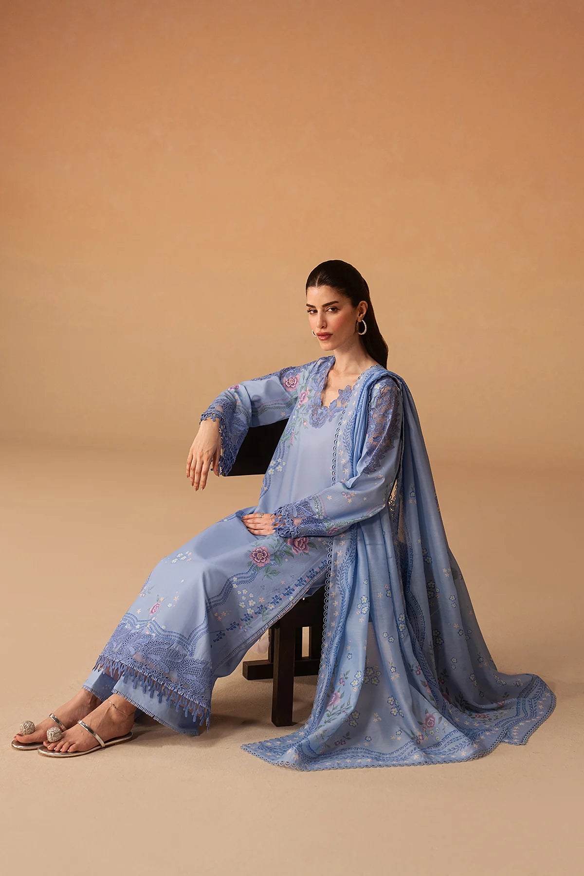 Afrozeh Haze A-Prints Printed Lawn Stitched 3 Piece Suit (Opaline)