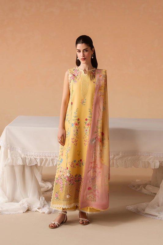 Afrozeh Haze A-Prints Printed Lawn Stitched 3 Piece Suit (Evania Yellow)