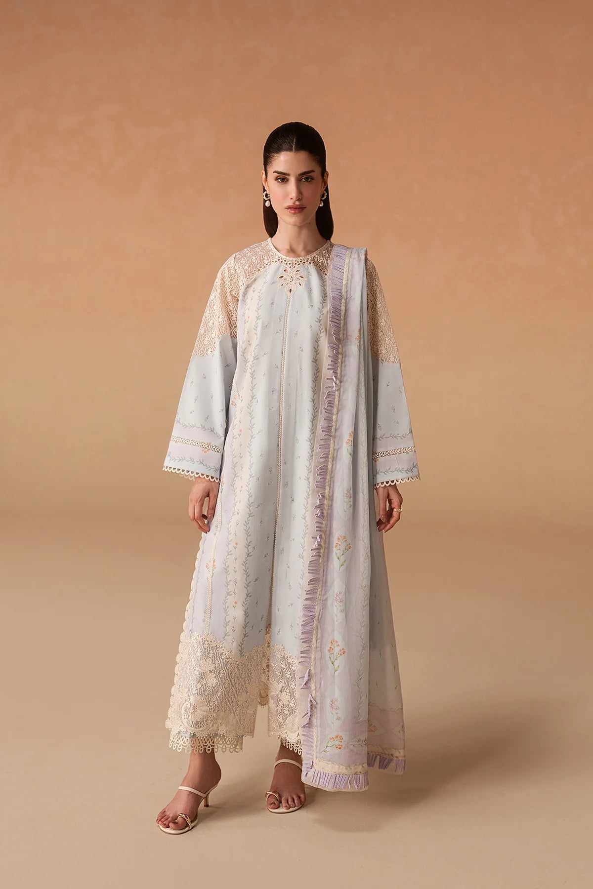 Afrozeh Haze A-Prints Printed Lawn Stitched 3 Piece Suit (Sunnival Blue)