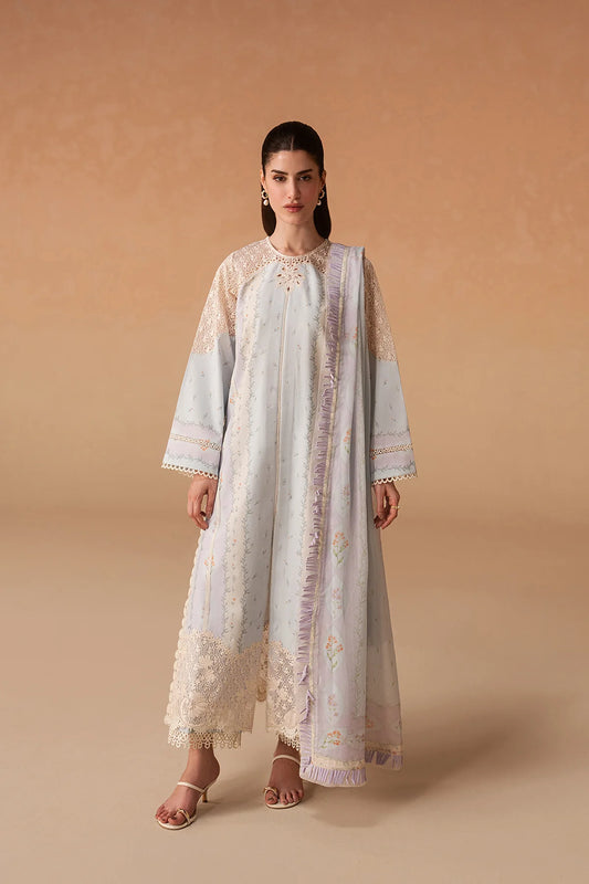 Afrozeh Haze A-Prints Printed Lawn Stitched 3 Piece Suit (Sunnival Blue)