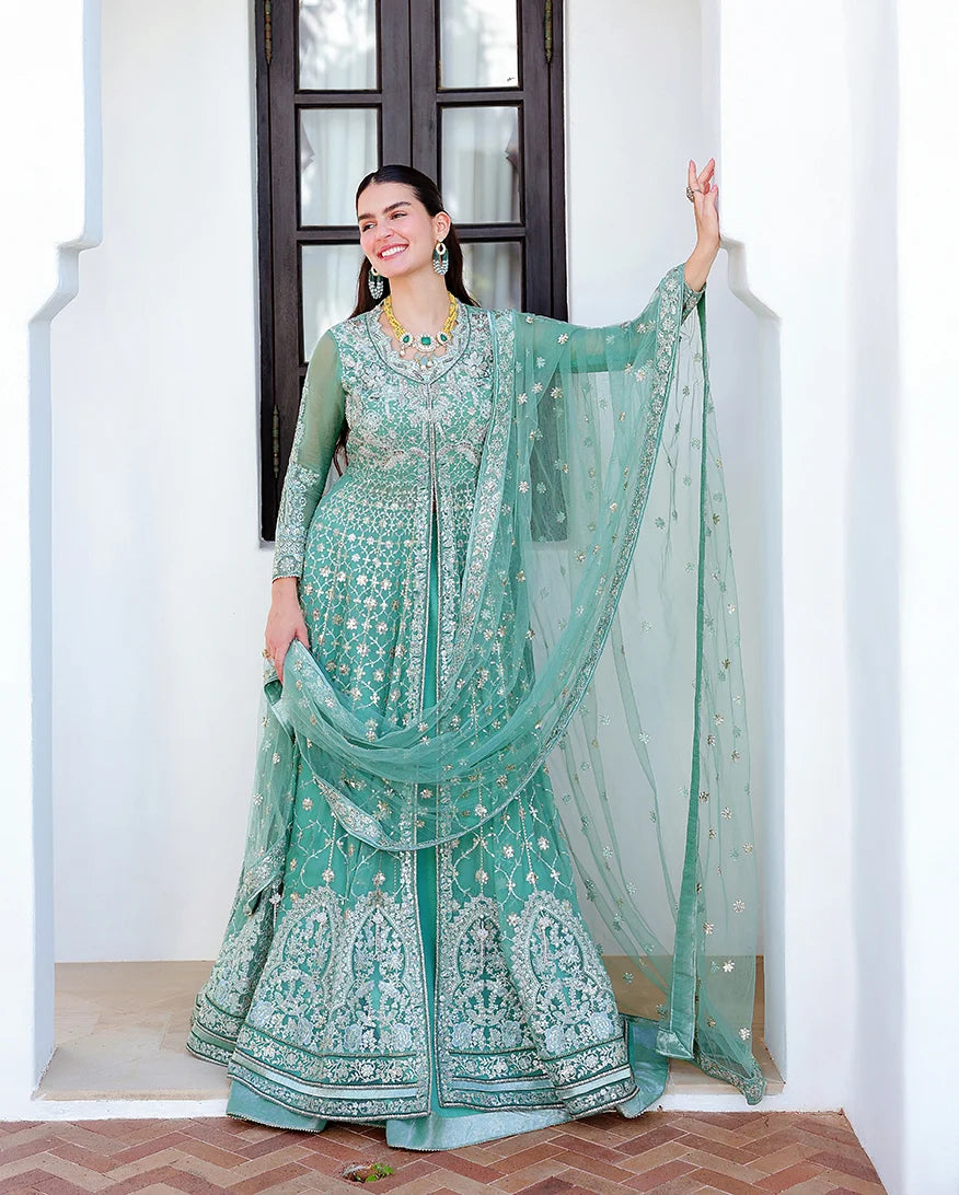 Mushq Bachelorette Chiffon Embroidered 3-Piece Unstitched Suit (Dazzling Diva)