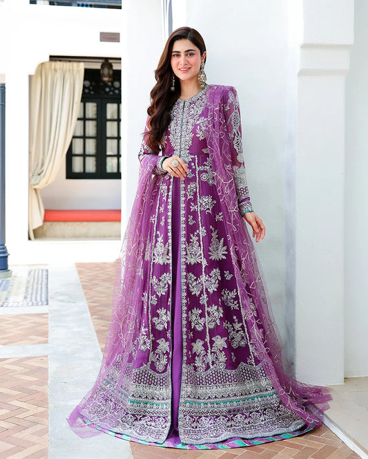 Mushq Bachelorette Chiffon Embroidered 3-Piece Unstitched Suit (Dream Girl)