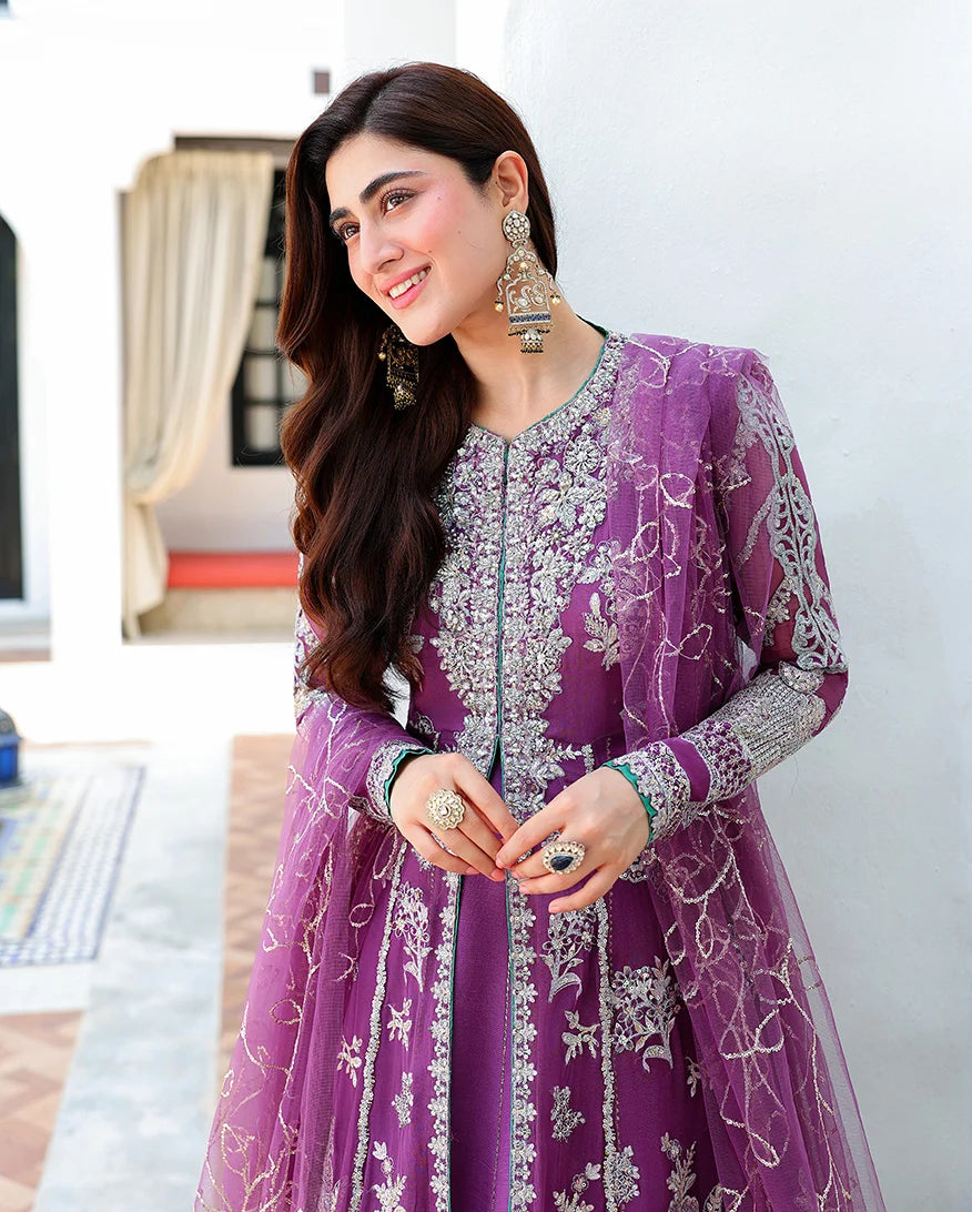 Mushq Bachelorette Chiffon Embroidered 3-Piece Unstitched Suit (Dream Girl)