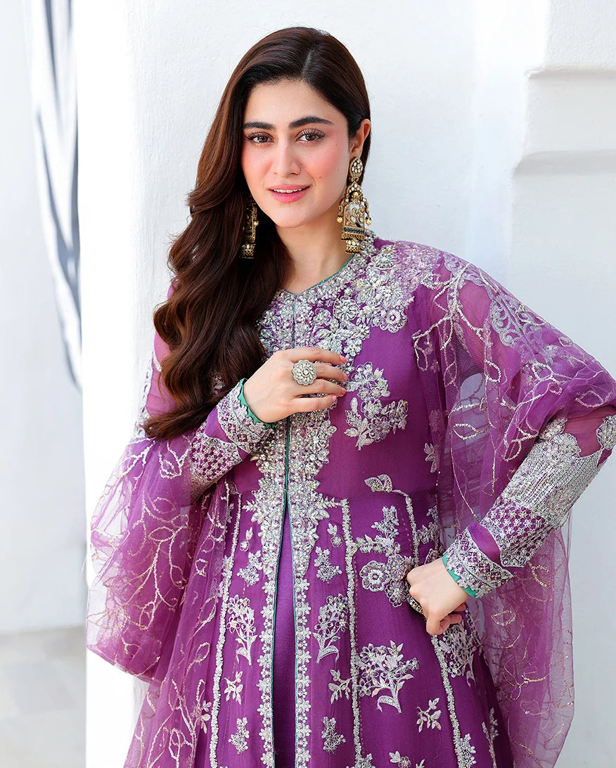 Mushq Bachelorette Chiffon Embroidered 3-Piece Unstitched Suit (Dream Girl)
