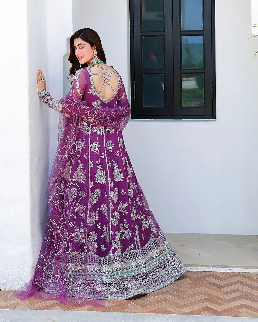 Mushq Bachelorette Chiffon Embroidered 3-Piece Unstitched Suit (Dream Girl)