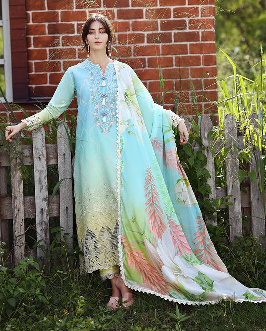 Mushq Solace Ombre Luxury Lawn 3 Piece Unstitched Suit (Ethereal Pause)