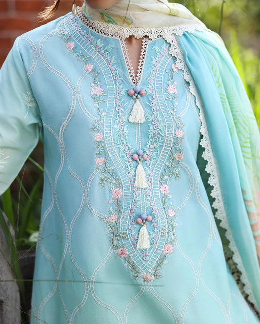 Mushq Solace Ombre Luxury Lawn 3 Piece Unstitched Suit (Ethereal Pause)