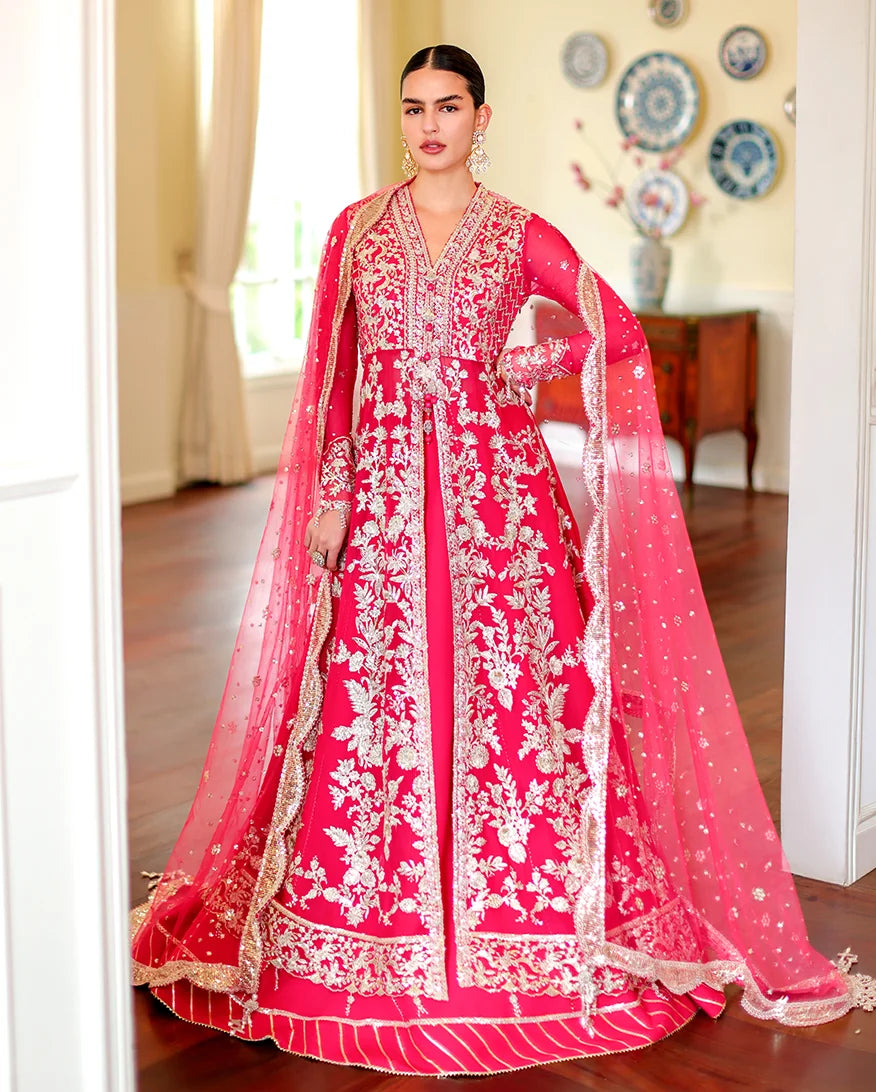Roheenaz whisper of grace Unstitched chiffon vol. II | 3-piece luxury suit (Everly)