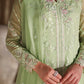 Azure Luxe Embroidered 3 Piece Unstitched Suit (Fairy Fern)