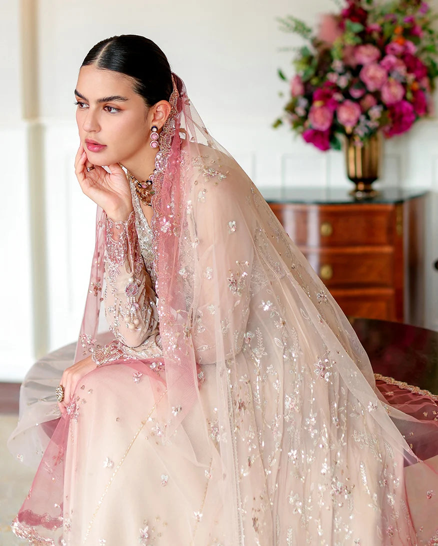 Roheenaz whisper of grace Unstitched chiffon vol. II | 3-piece luxury suit (Faye)