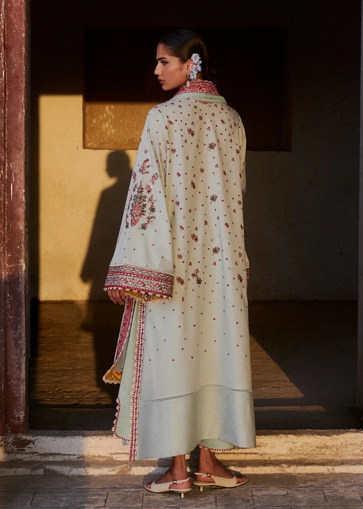Hussain Rehar by Zun - Embroidered Lawn 3 Piece Unstitched Suit – Aqua (Firuz)