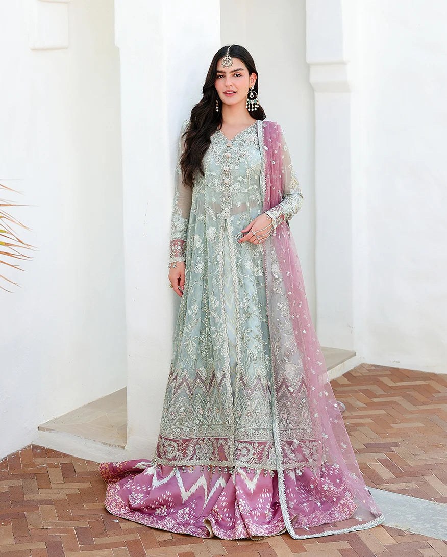 Mushq Bachelorette Chiffon Embroidered 3-Piece Unstitched Suit (Flirty Muse)