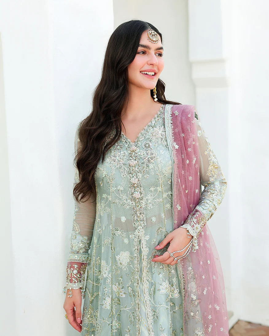 Mushq Bachelorette Chiffon Embroidered 3-Piece Unstitched Suit (Flirty Muse)