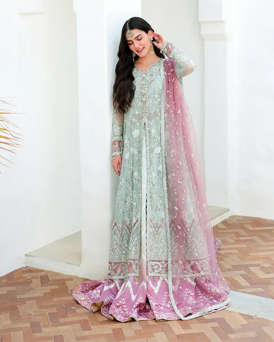 Mushq Bachelorette Chiffon Embroidered 3-Piece Unstitched Suit (Flirty Muse)