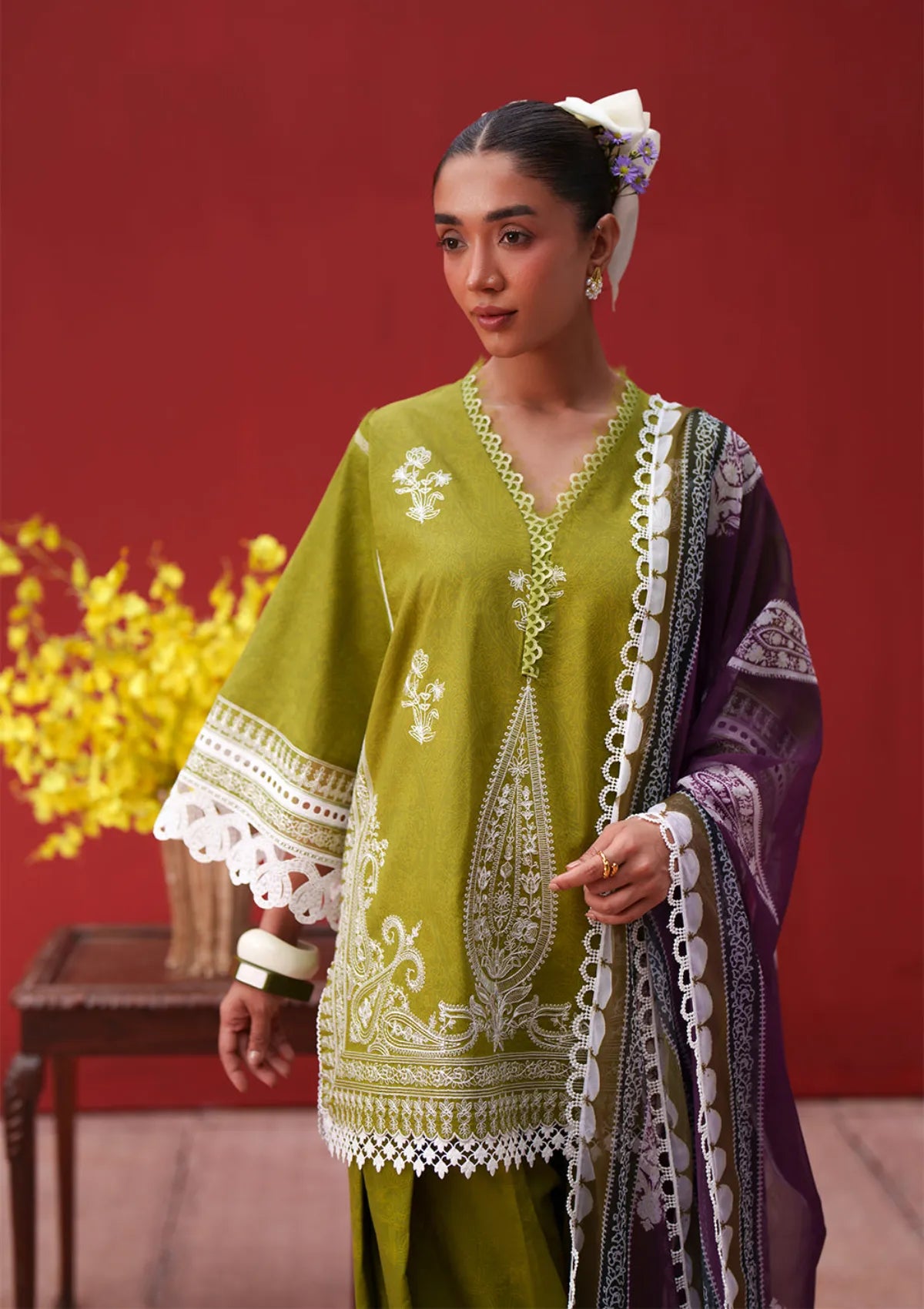 Laanem by Saira Rizwan Unstitched Embroidered Lawn 3 Piece Suit (NERAYA-A)
