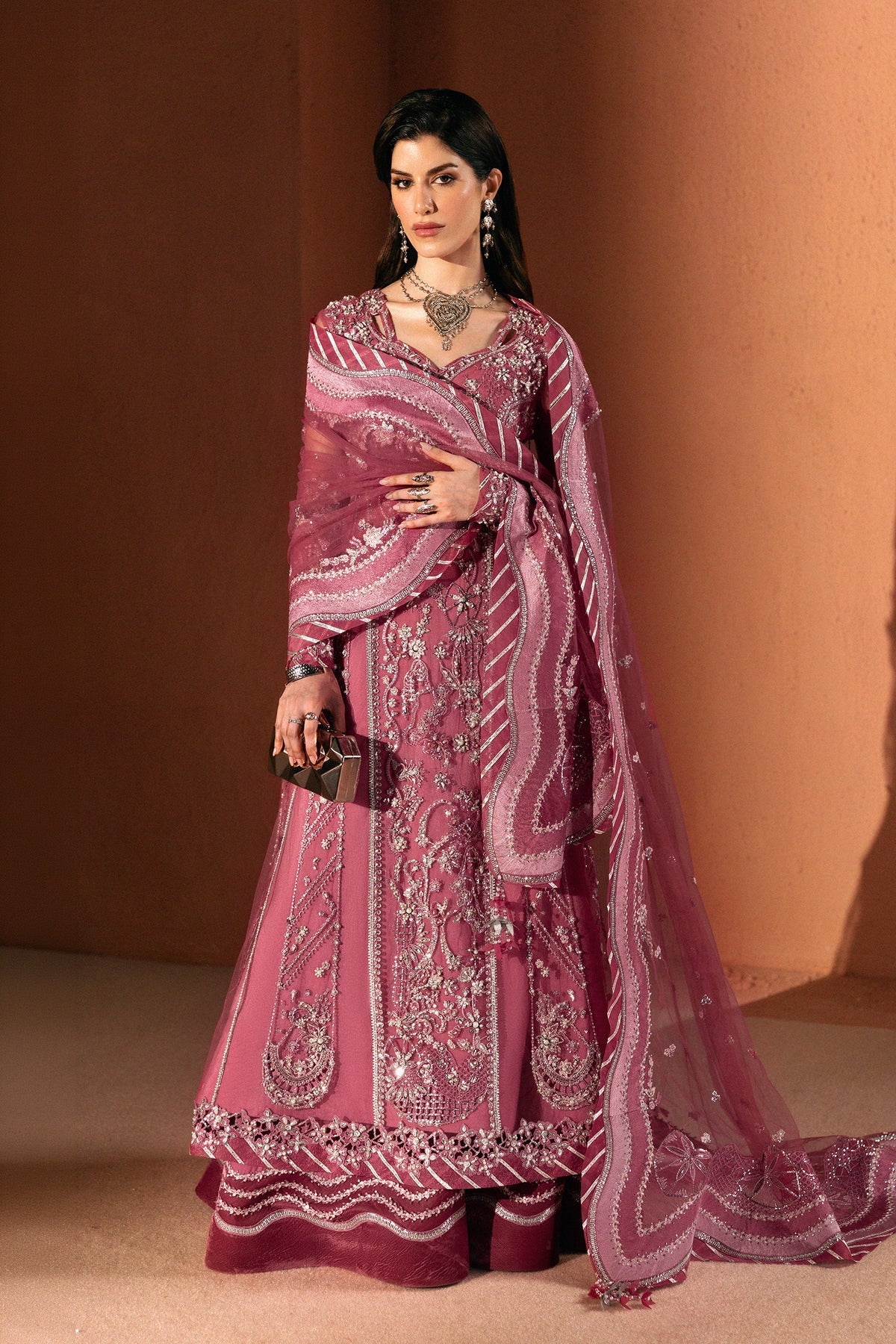 Qalamkar Elirah Inlays – 3 Piece Unstitched Embroidered Suit (Marielle)
