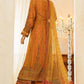 Shaadmaani By HZ 3 Piece Luxury Embroidered Formal Suit Mustard (HZK-213)