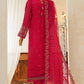 Shaadmaani By HZ 3 Piece Luxury Embroidered Formal Suit Shocking Pink (HZK-215)