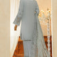 Shaadmaani By HZ 3 Piece Luxury Embroidered Formal Cloudy Blue (HZK-217)
