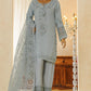 Shaadmaani By HZ 3 Piece Luxury Embroidered Formal Cloudy Blue (HZK-217)