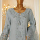 Shaadmaani By HZ 3 Piece Luxury Embroidered Formal Cloudy Blue (HZK-217)
