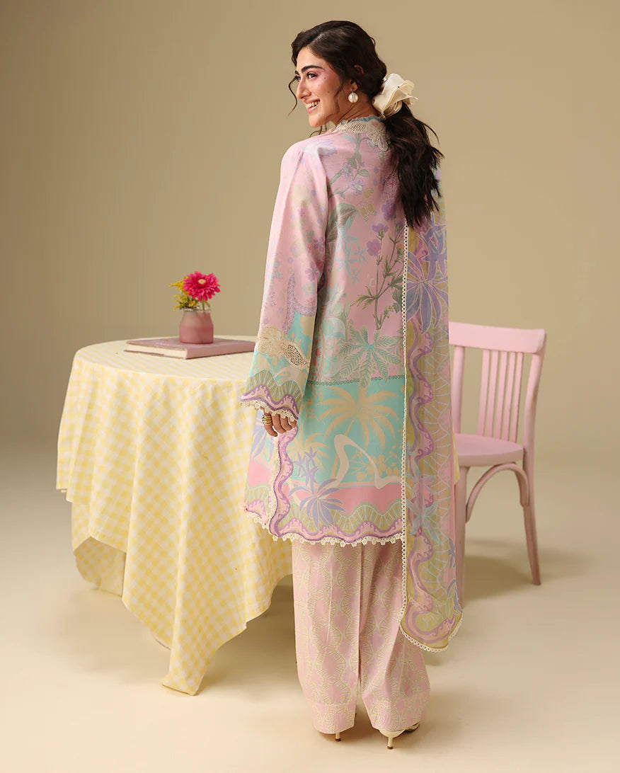 Mushq Soleil 3 Piece stitched Lawn Suit (Honey Petal)