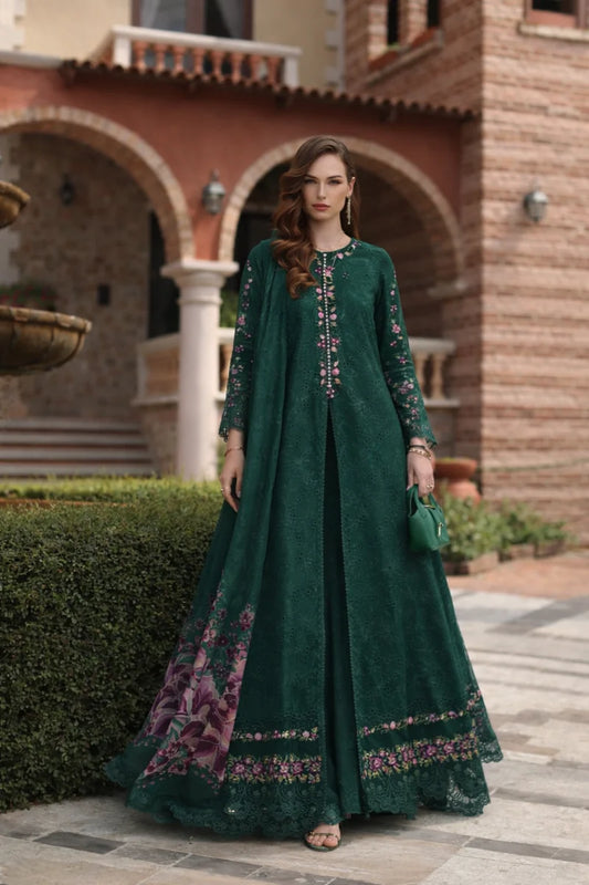 NOOR Luxury Lawn 3PC – Eid Special Handwork Schiffli Laserkari Suit (Unstitched) D1A-Sorina