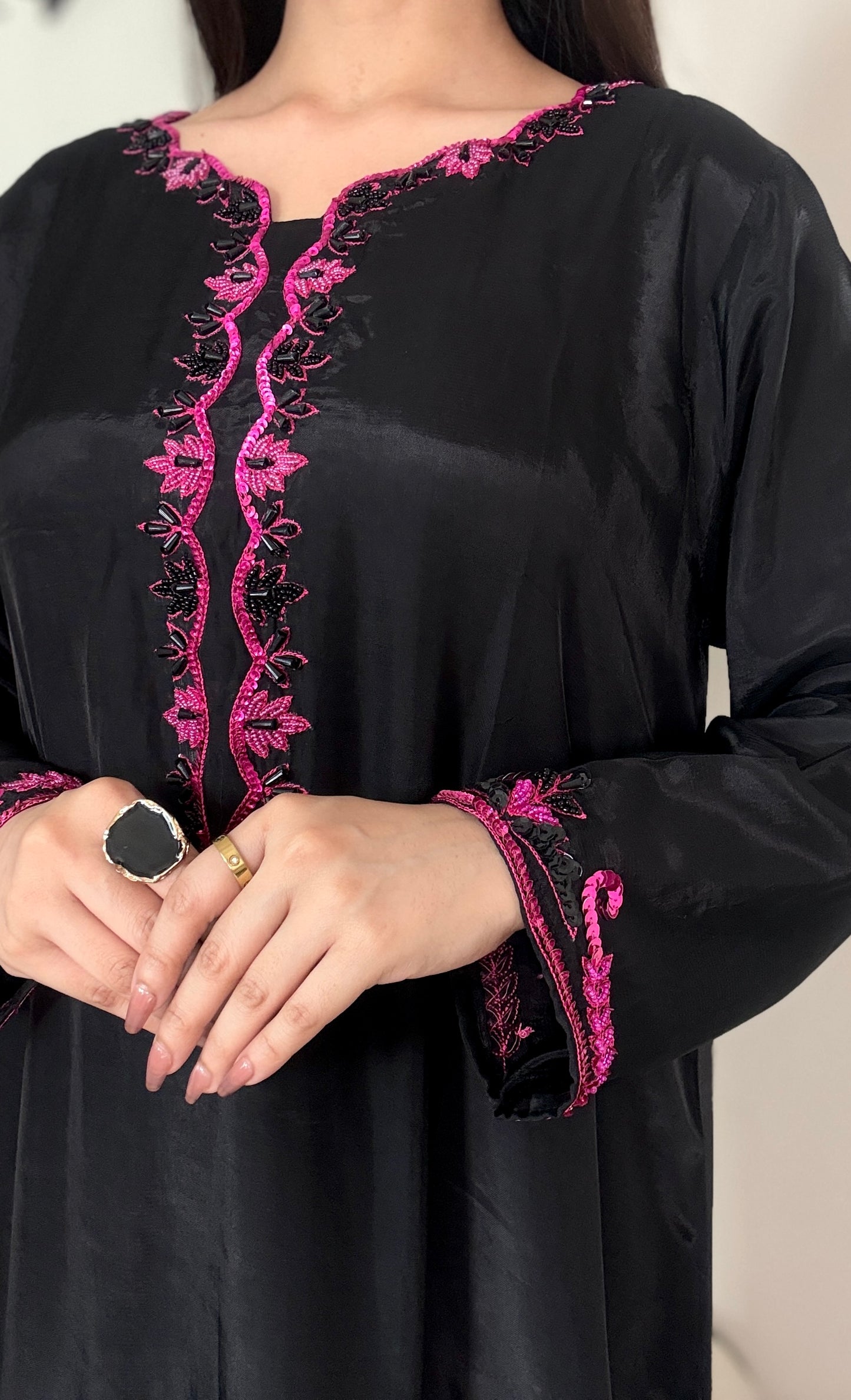 Amna Khurram Stitched 3 Piece Silk Suit