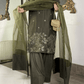 Amna khurram - Olive Green Embroidered Viscose Stitched 3 Piece Suit