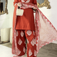 Amna khurram - Rust Red Embroidered Lawn Stitched 3 Piece Suit