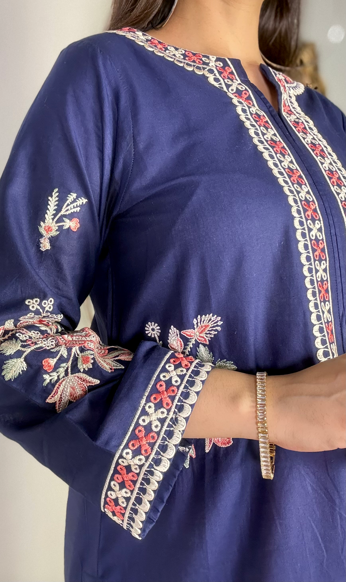 Amna Khurram Embroidered Lawn Stitched 3 Piece Suit