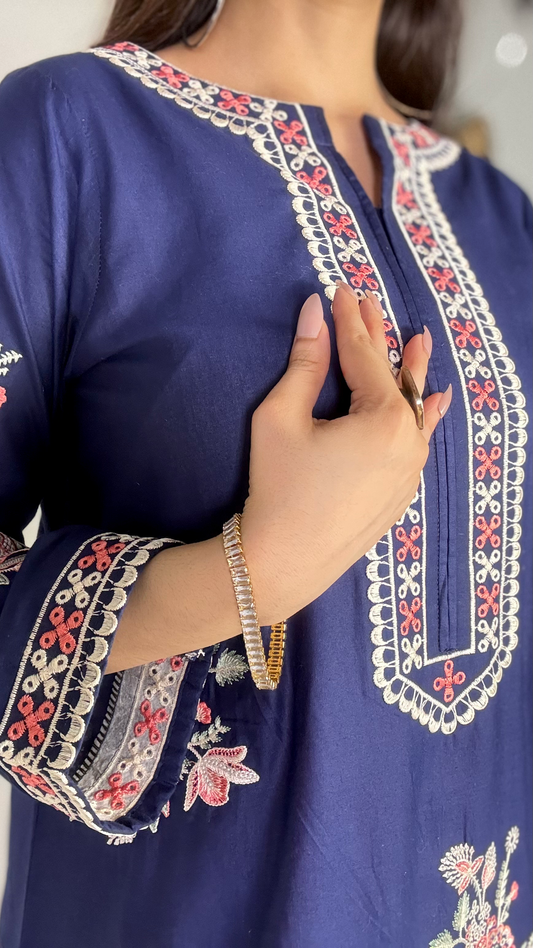 Amna Khurram Embroidered Lawn Stitched 3 Piece Suit