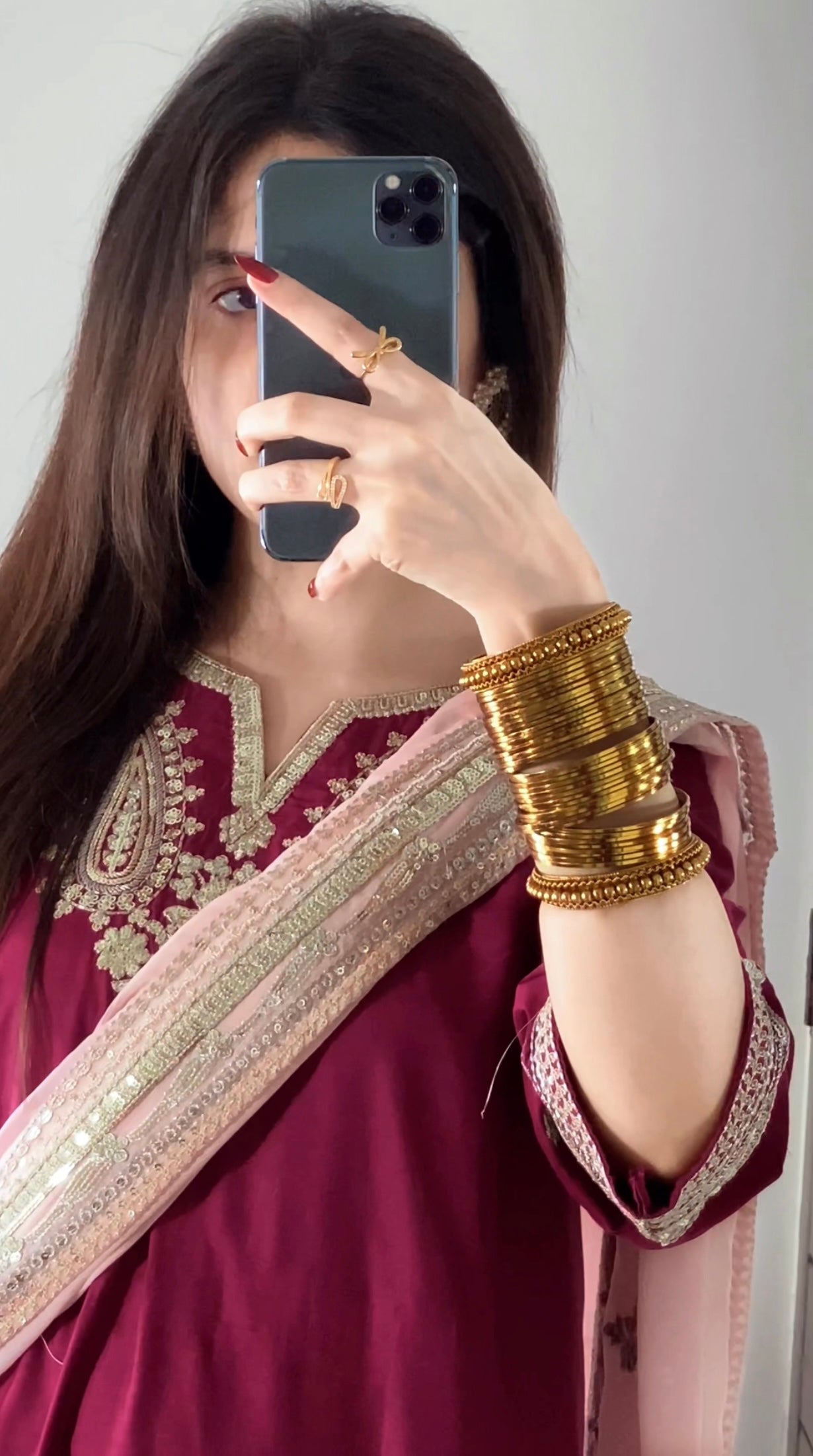Amna Khurram Formal Collection – Viscose 3 Piece Suit with Embroidered Chiffon Dupatta